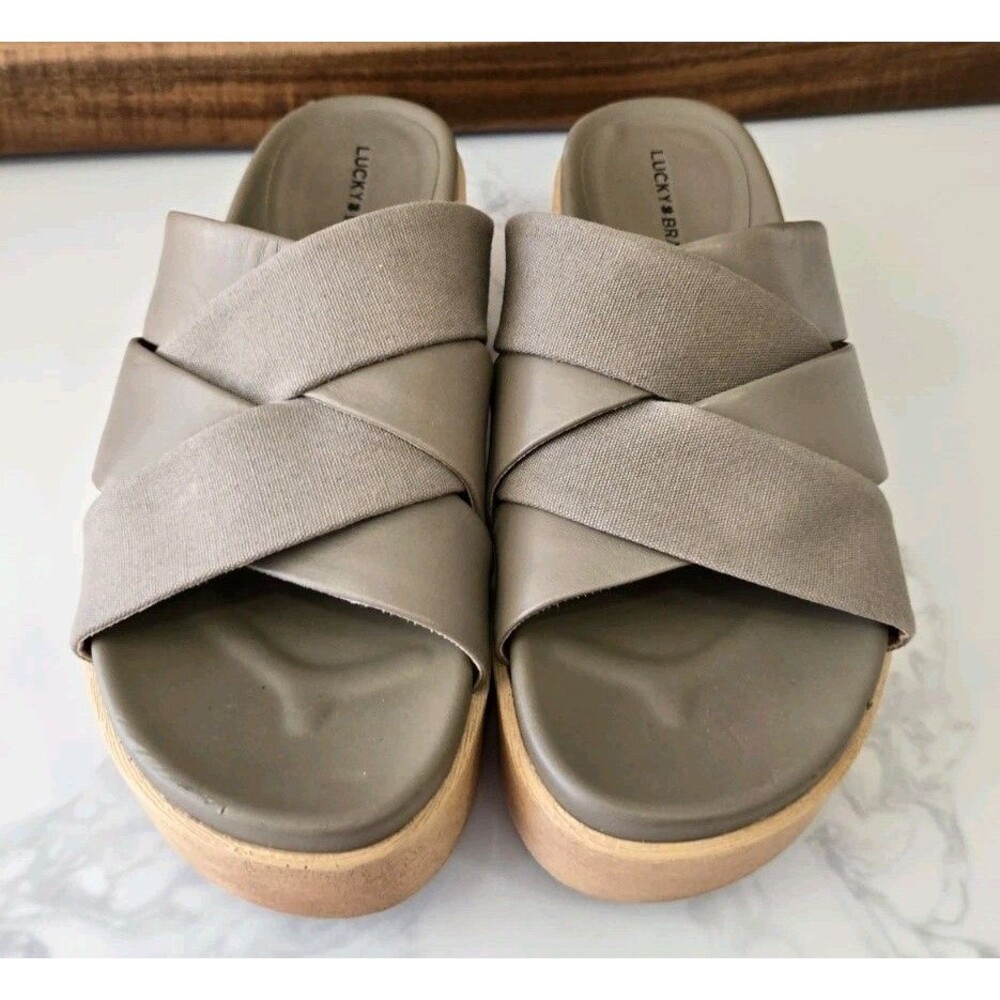 Lucky Brand Women's Dikona Dune Strap Wedge Sandal Sz 7 - Picture 3 of 7